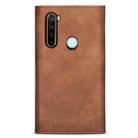 For Xiaomi Redmi Note 8 Skin Feel Zipper Horizontal Flip Leather Case with Holder & Card Slots & Photo Frame & Lanyard & Long Rope(Brown) - 3