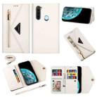 For Xiaomi Redmi Note 8 Skin Feel Zipper Horizontal Flip Leather Case with Holder & Card Slots & Photo Frame & Lanyard & Long Rope(White) - 1