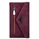 For Xiaomi Mi CC9 Skin Feel Zipper Horizontal Flip Leather Case with Holder & Card Slots & Photo Frame & Lanyard & Long Rope(Wine Red) - 2
