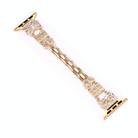 For Apple Watch 42mm / 41mm / 40mm / 38mm Bow Jewelry Buckle Stainless Steel Watch Band(Gold) - 1