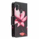 For Samsung Galaxy A11 Colored Drawing Pattern Zipper Horizontal Flip Leather Case with Holder & Card Slots & Wallet(Lotus) - 3