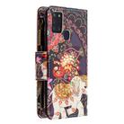 For Samsung Galaxy A21s Colored Drawing Pattern Zipper Horizontal Flip Leather Case with Holder & Card Slots & Wallet(Flower Elephants) - 3