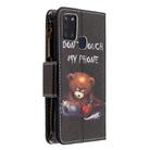 For Samsung Galaxy A21s Colored Drawing Pattern Zipper Horizontal Flip Leather Case with Holder & Card Slots & Wallet(Bear) - 3