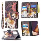 For Samsung Galaxy Note20 Ultra 5G Colored Drawing Pattern Zipper Horizontal Flip Leather Case with Holder & Card Slots & Wallet(Flower Elephants) - 1