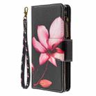 For Samsung Galaxy Note20 Ultra 5G Colored Drawing Pattern Zipper Horizontal Flip Leather Case with Holder & Card Slots & Wallet(Lotus) - 2