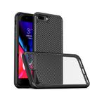 For iPhone 8 Plus / 7 Plus iPAKY Pioneer Series Carbon Fiber Texture Shockproof TPU + PC Case(Black) - 1