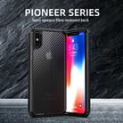 For iPhone XS Max iPAKY Pioneer Series Carbon Fiber Texture Shockproof TPU + PC Case(Black) - 2