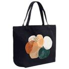 Watercolor Printed Canvas Handbag Digital Print On Your Demand, Size:35x45x15cm(Black) - 1