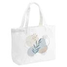 Fresh Leaves Printed Canvas Handbag Digital Print On Your Demand, Size:35x45x15cm(White) - 1