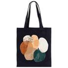 Watercolor Printed Canvas Handbag Digital Print On Your Demand, Size:35x30cm(Black) - 1