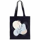 Fresh Leaves Printed Canvas Handbag Digital Print On Your Demand, Size:25x20cm(Black) - 1