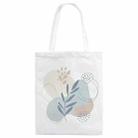 Fresh Leaves Printed Canvas Handbag Digital Print On Your Demand, Size:30x25cm(White) - 1