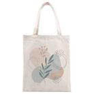 Fresh Leaves Printed Canvas Handbag Digital Print On Your Demand, Size:40x35cm(Beige) - 1
