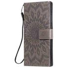 For Samsung Galaxy Note20 Ultra Embossed Sunflower Pattern Horizontal Flip PU Leather Case with Holder & Card Slots & Wallet & Lanyard(Grey) - 2