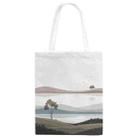 Scenery Printed Canvas Handbag Digital Print On Your Demand, Size:40x35cm(White) - 1