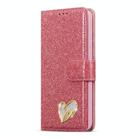 For Samsung Galaxy S24 5G Glitter Powder Love Leather Phone Case(Rose Red) - 2