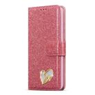 For Samsung Galaxy S24+ 5G Glitter Powder Love Leather Phone Case(Rose Red) - 2