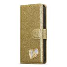 For Samsung Galaxy S25 5G Glitter Powder Love Leather Phone Case(Gold) - 2