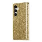 For Samsung Galaxy S25 5G Glitter Powder Love Leather Phone Case(Gold) - 3