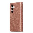 For Samsung Galaxy S25 5G Glitter Powder Love Leather Phone Case(Pink) - 3
