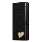 For Samsung Galaxy S24 Ultra 5G Glitter Powder Love Leather Phone Case(Black) - 2