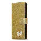 For Samsung Galaxy S24 Ultra 5G Glitter Powder Love Leather Phone Case(Gold) - 2