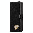 For Samsung Galaxy S25 Ultra 5G Glitter Powder Love Leather Phone Case(Black) - 2