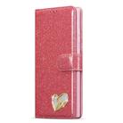 For Samsung Galaxy S25 Ultra 5G Glitter Powder Love Leather Phone Case(Rose Red) - 2