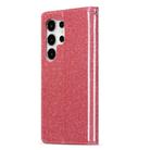 For Samsung Galaxy S25 Ultra 5G Glitter Powder Love Leather Phone Case(Rose Red) - 3