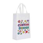 Child Drawing Printed Non-woven Fabric Bag Print On Your Demand, Size:35x25x10cm(White) - 1