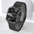 For Apple Watch 46mm / 49mm / 45mm / 44mm Norman Clasp Three-Link Stainless Steel Watch Band(Black) - 3