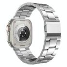 For Apple Watch 46mm / 49mm / 45mm / 44mm Norman Clasp Three-Link Stainless Steel Watch Band(Silver) - 1