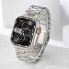 For Apple Watch 46mm / 49mm / 45mm / 44mm Norman Clasp Three-Link Stainless Steel Watch Band(Silver) - 3