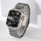 For Apple Watch 46mm / 49mm / 45mm / 44mm Norman Clasp Three-Link Titanium Alloy Watch Band(Tin Color) - 3