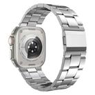 For Apple Watch 46mm / 49mm / 45mm / 44mm Norman Clasp Three-Link Titanium Alloy Watch Band(Silver) - 1
