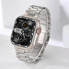 For Apple Watch 46mm / 49mm / 45mm / 44mm Norman Clasp Three-Link Titanium Alloy Watch Band(Silver) - 3
