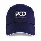 POD Printed Polyester Cotton Steel Buckle Cap Print On Your Demand(Navy Blue) - 1