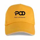 POD Printed Polyester Cotton Steel Buckle Cap Print On Your Demand(Yellow) - 1