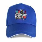 Graffiti Printed Polyester Cotton Steel Buckle Cap Print On Your Demand(Royal Blue) - 1