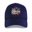 Graffiti Printed Polyester Cotton Steel Buckle Cap Print On Your Demand(Navy Blue) - 1