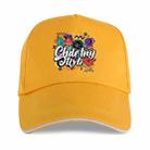 Graffiti Printed Polyester Cotton Steel Buckle Cap Print On Your Demand(Yellow) - 1