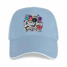 Graffiti Printed Polyester Cotton Steel Buckle Cap Print On Your Demand(Sky Blue) - 1