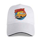 Car Printed Polyester Cotton Steel Buckle Cap Print On Your Demand(White) - 1