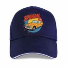 Car Printed Polyester Cotton Steel Buckle Cap Print On Your Demand(Navy Blue) - 1