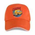 Car Printed Polyester Cotton Steel Buckle Cap Print On Your Demand(Orange) - 1