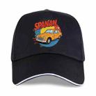 Car Printed Polyester Cotton Steel Buckle Cap Print On Your Demand(Black) - 1