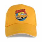 Car Printed Polyester Cotton Steel Buckle Cap Print On Your Demand(Yellow) - 1
