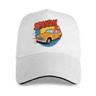 Car Printed Polyester Cotton Steel Buckle Cap Print On Your Demand(Beige White) - 1