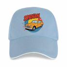 Car Printed Polyester Cotton Steel Buckle Cap Print On Your Demand(Sky Blue) - 1