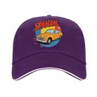 Car Printed Polyester Cotton Steel Buckle Cap Print On Your Demand(Purple) - 1